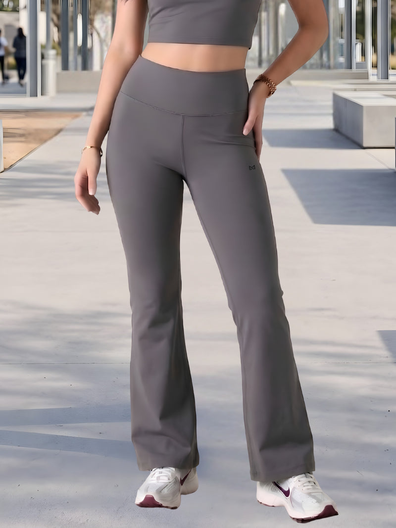 White Moon Ultra Momentum Series Flared Grey High Waist Pants