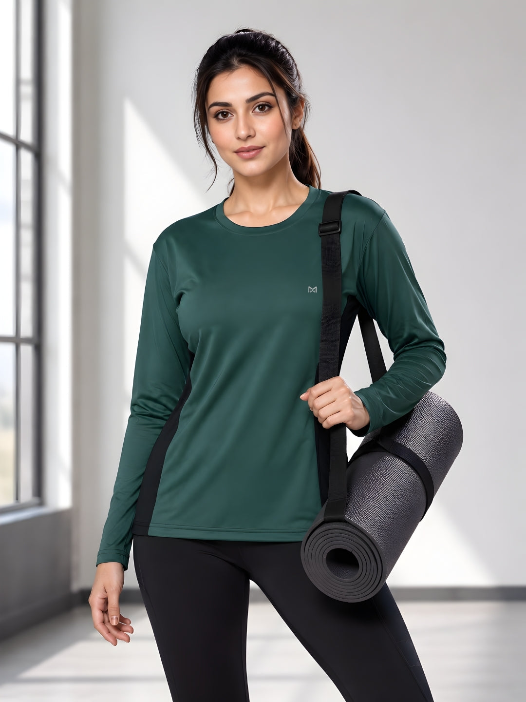 Momentum Series Color Blocked Full Sleeves Gym Performance Tshirt - Complete the look