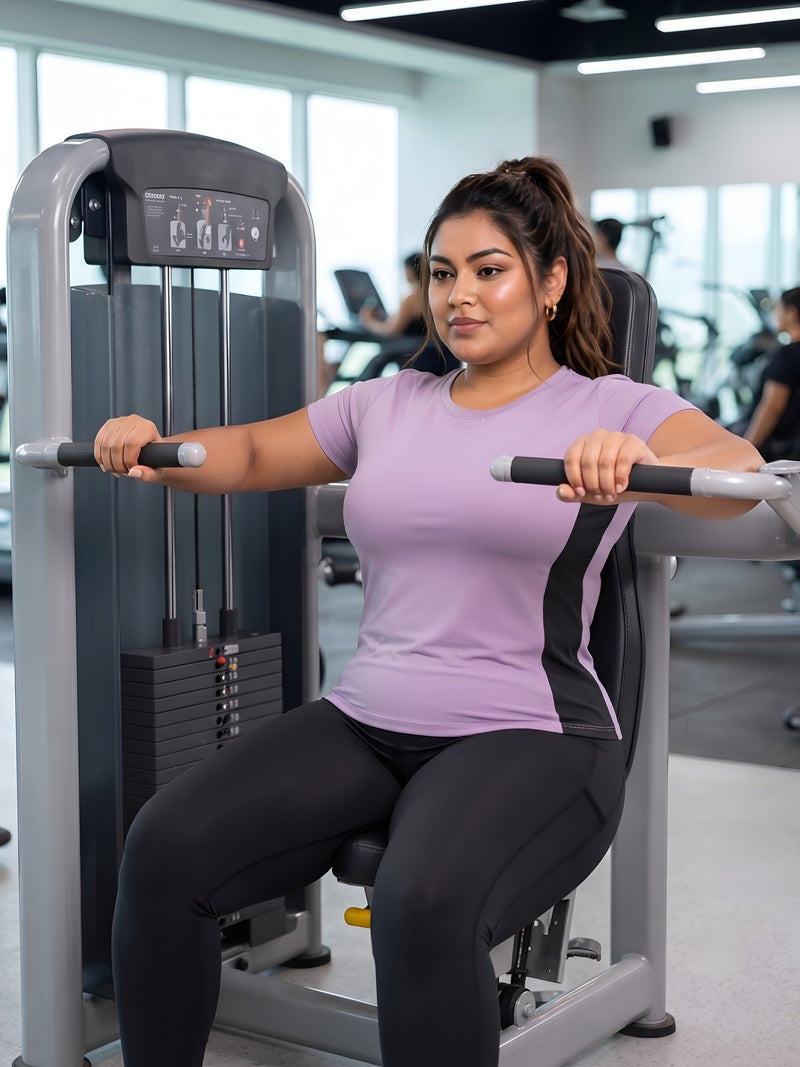 Momentum Series Plus Size Color Blocked Gym Performance Tshirt