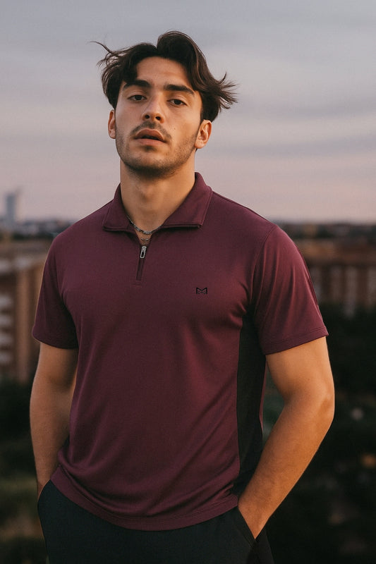 White Moon Gym T Shirt for Men Workout - Running, Dryfit Tshirt for Men (Maroon)