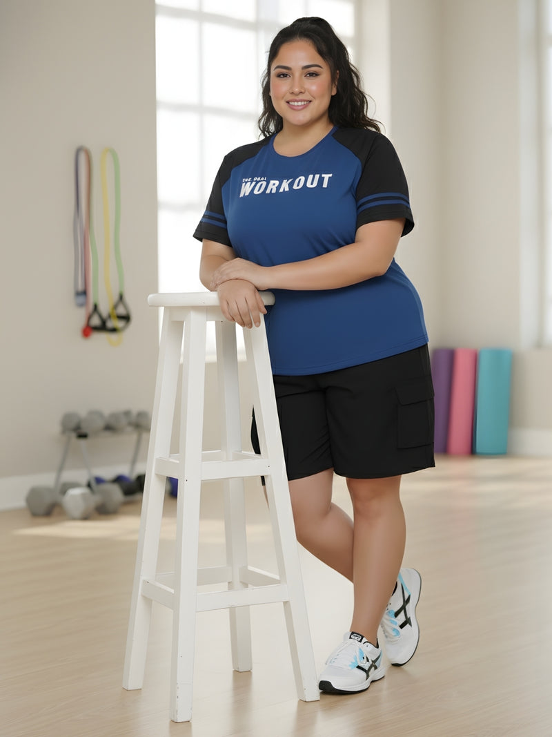 Momentum Series Plus Size Printed Gym Tshirt