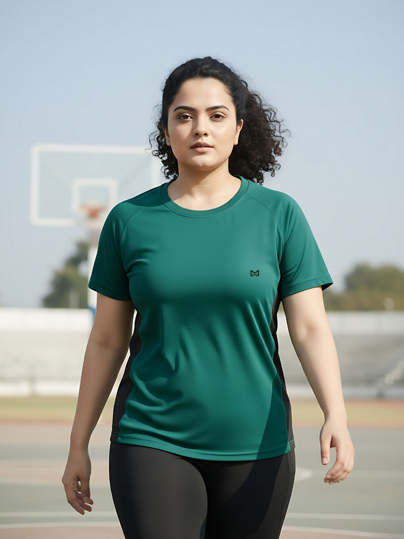 Momentum Series Plus Size Color Blocked Gym Tshirt