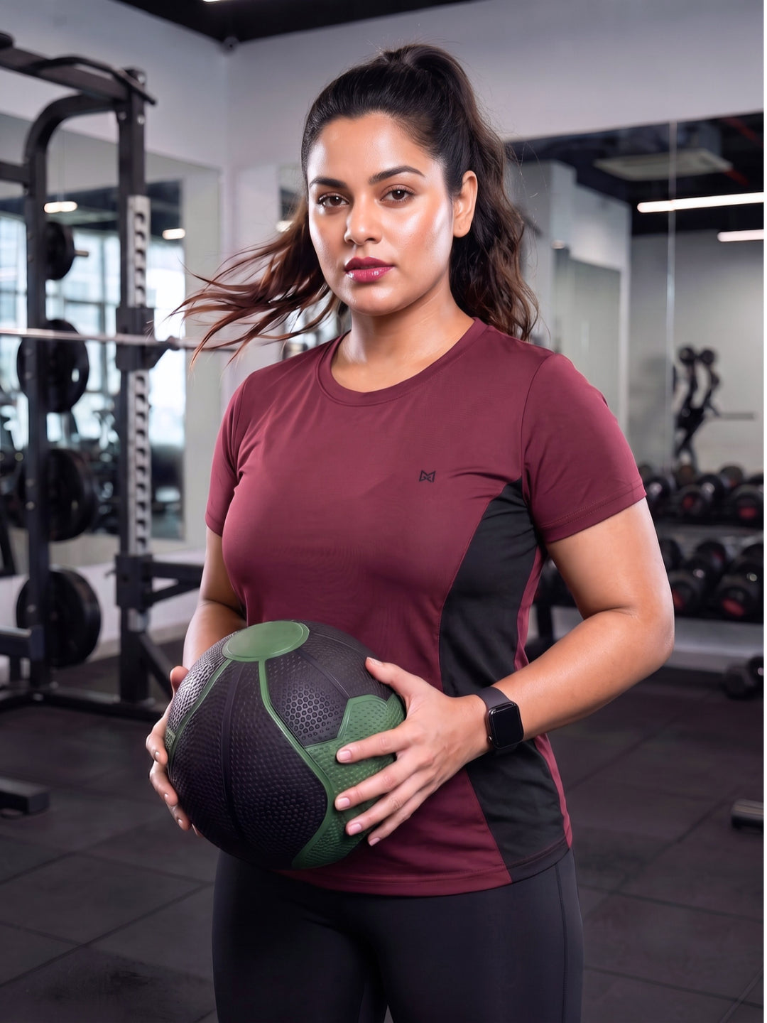 Momentum Series Plus Size Color Blocked Gym Performance Tshirt - Complete the look