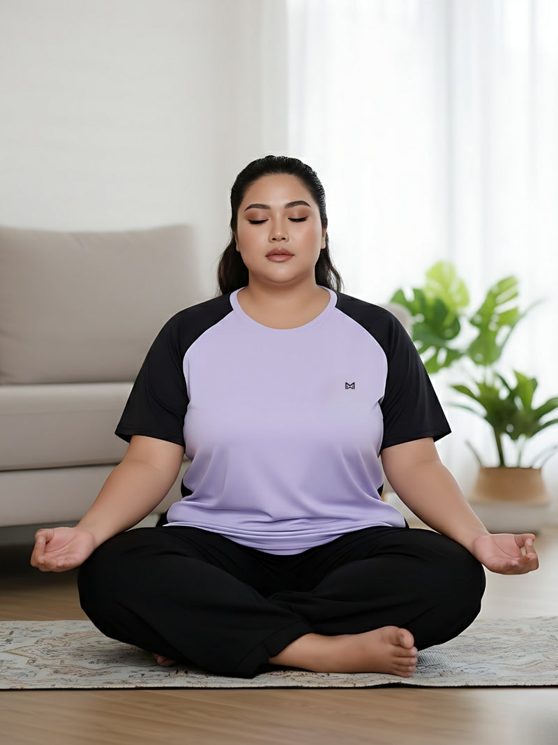 Momentum Series Plus Size Color Blocked Gym Tshirt