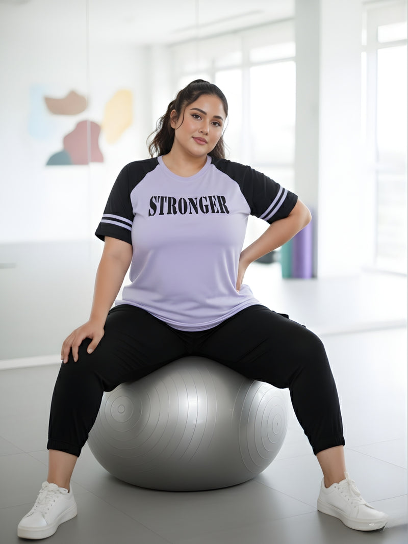 Momentum Series Plus Size Printed Gym Tshirt
