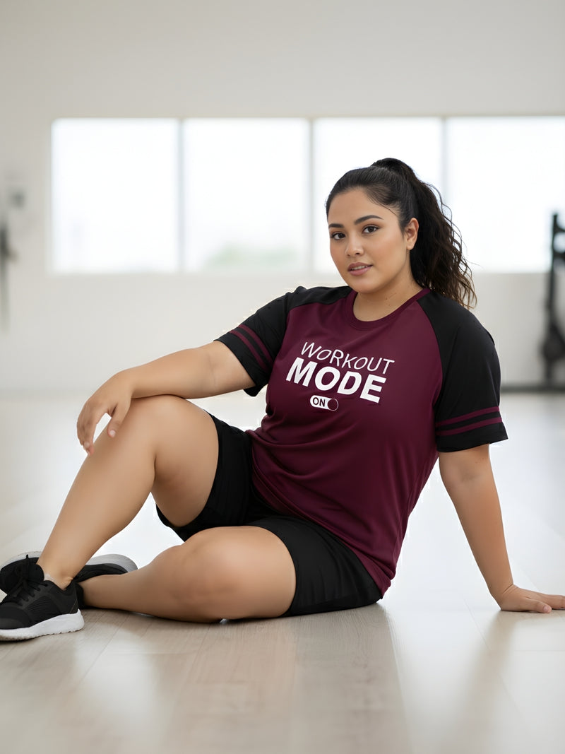 Momentum Series Plus Size Printed Gym Tshirt