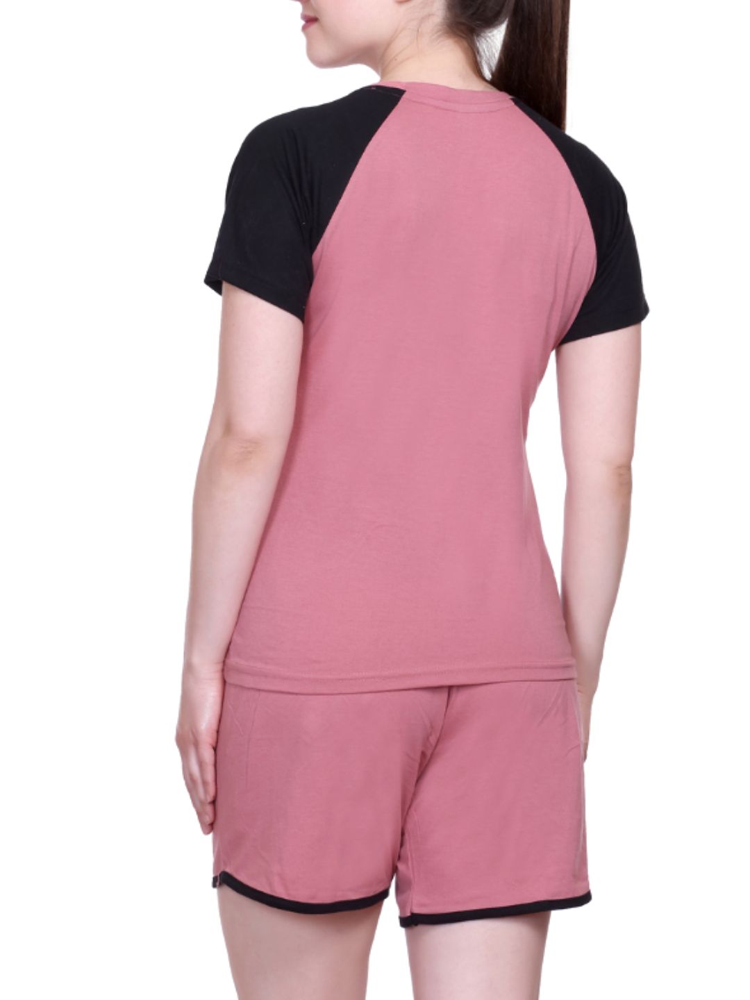 White Moon Women's Cotton Half Sleeve T-Shirt & Short Pyjama Set (Onion)