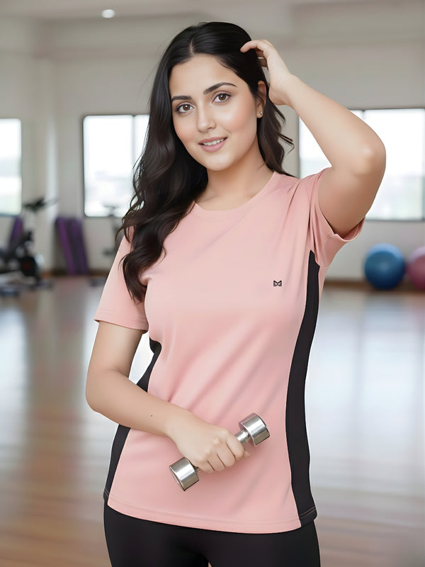 Momentum Series Plus Size Color Blocked Gym Tshirt