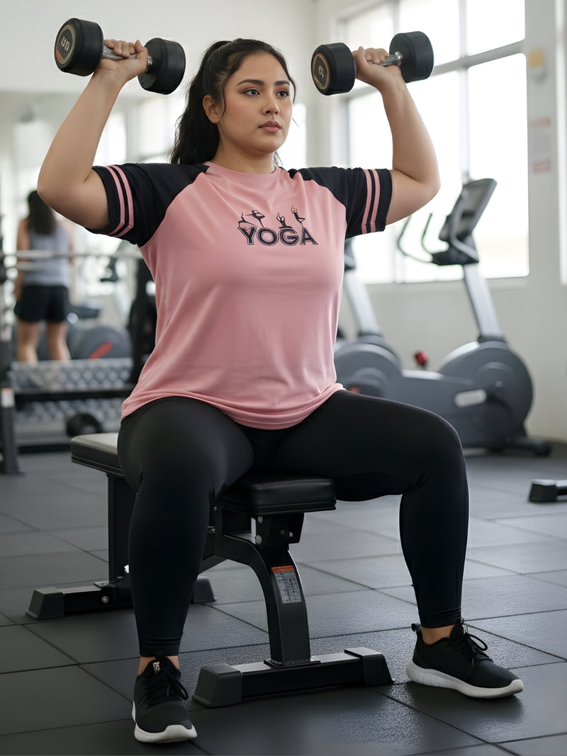 Momentum Series Plus Size Printed Gym Tshirt