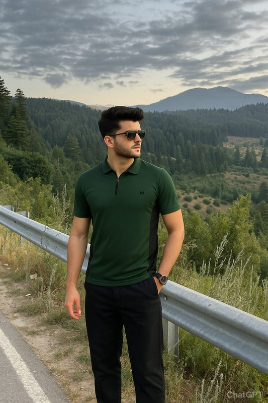 White Moon Gym T Shirt for Men Workout - Running, Dryfit Tshirt for Men (Olive)
