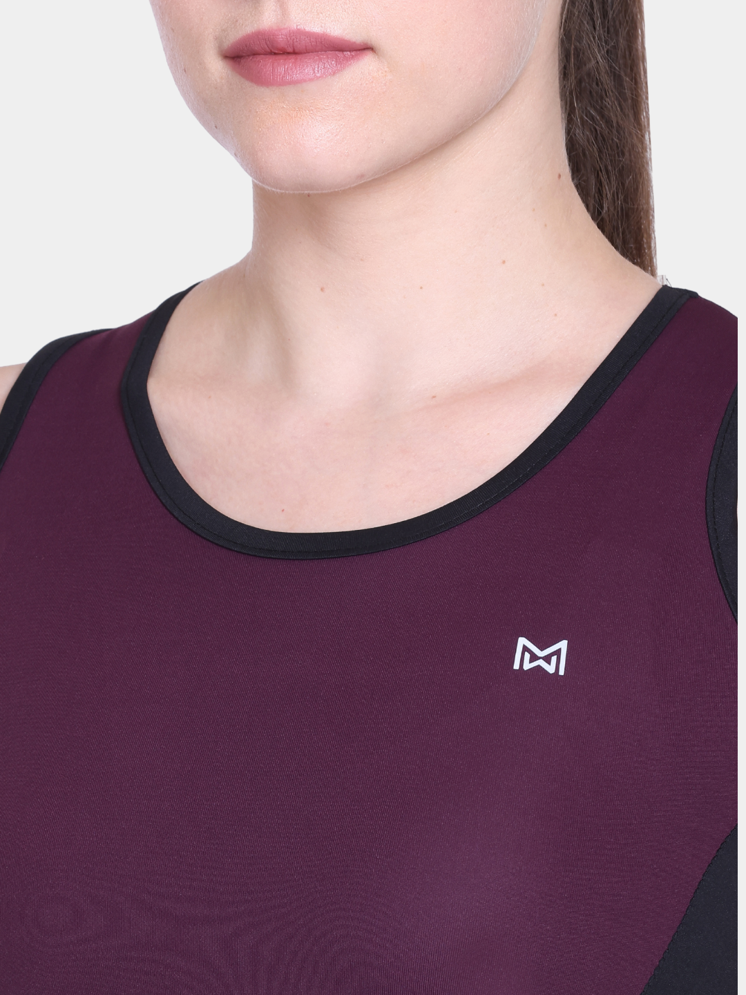 White Moon, Sleeveless Gym T Shirt for Women Workout (Maroon)