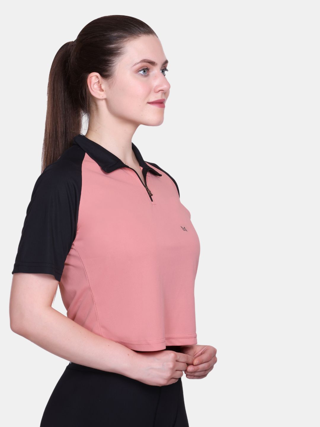 White Moon Women Crop Gym T Shrit/ Top (Onion)