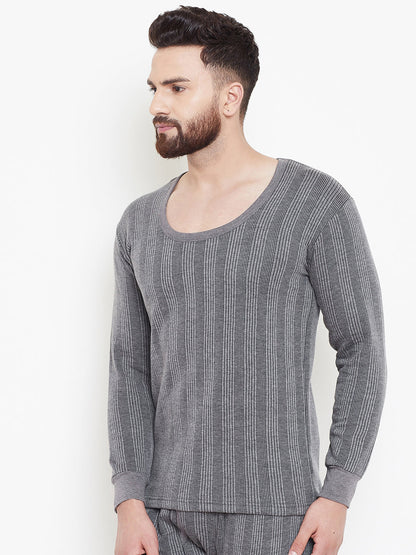 Zimfit Men's Dark Grey Full Sleeves Thermal Set whitemoon.in