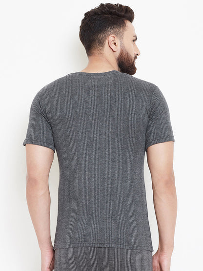 Zimfit Men's Dark Half Sleeves Thermal Top whitemoon.in